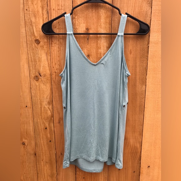 NWT Maurice’s Teal Wide Strap Flowy Camisole XS with Decorative Eyelets - Picture 2 of 7